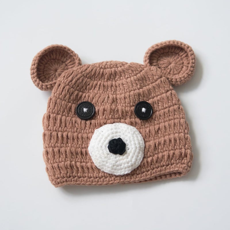 Vemonllas Newborn Photography Props Bear Outfit Photo Prop Bear Hat Diaper Cover Boots Baby Photoshoot Crochet Costume - Image 2